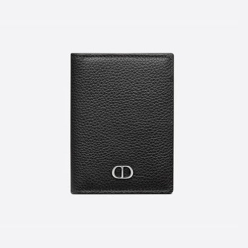 디올 CD 아이콘 시그니처 2단 카드지갑 블랙