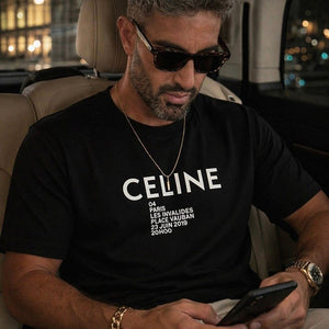 [국내배송/당일출고] 셀린느 쇼인비테이션 로고 반팔티 블랙