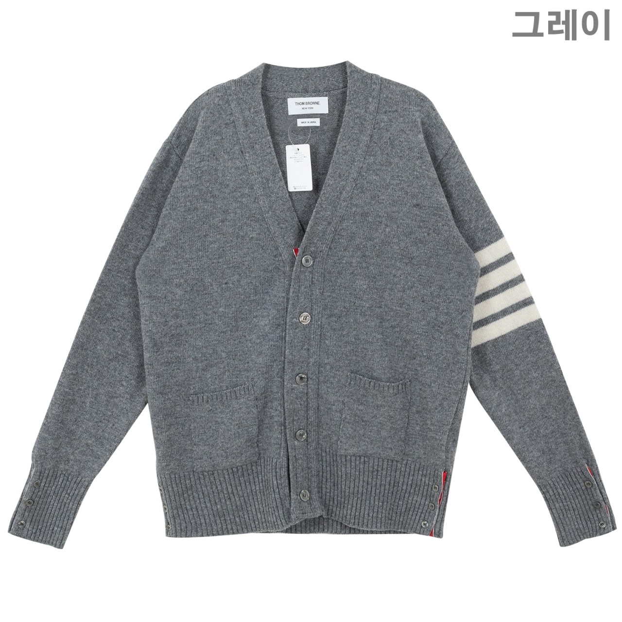 톰브라운 램스울 사선완장 가디건 (3color) 제품 상세