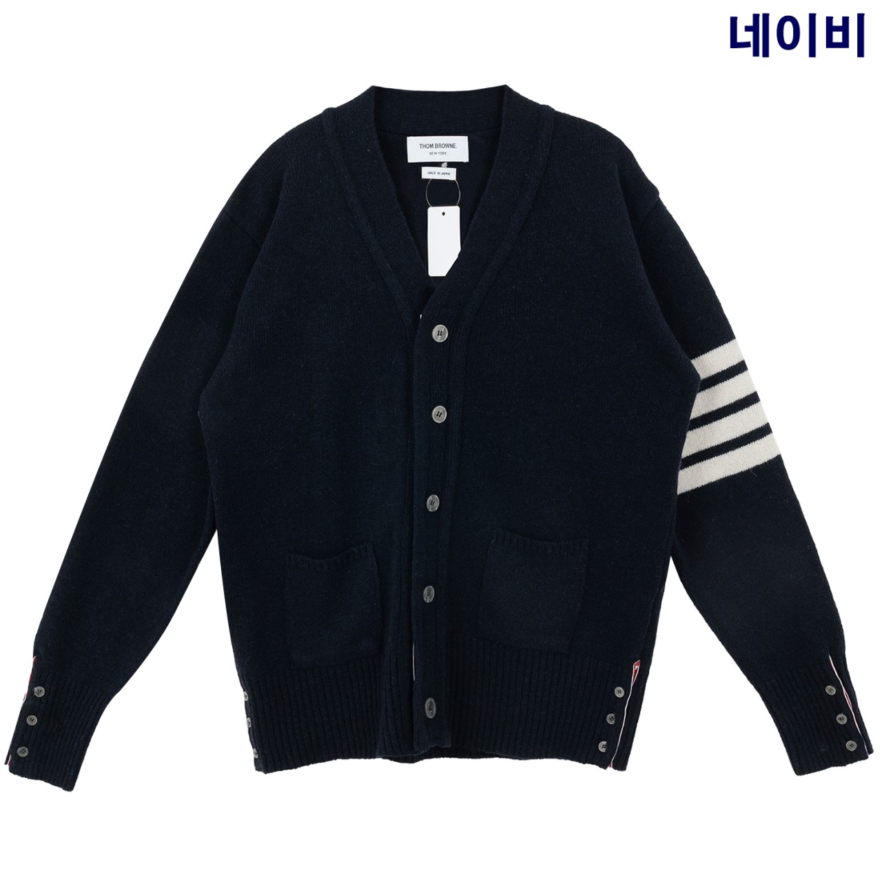 톰브라운 램스울 사선완장 가디건 (3color) 제품 상세