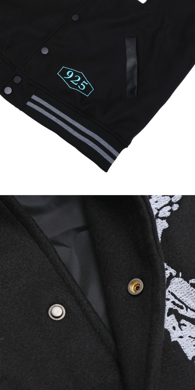 나이키 x 티파니 바시티 자켓 블랙 판매 제품 실사