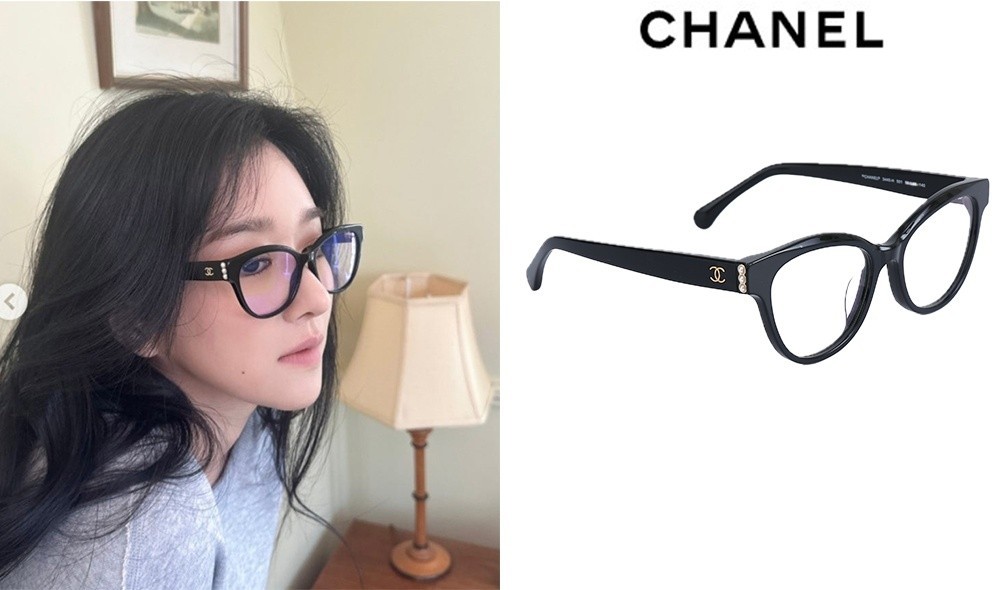 [국내배송] 샤넬 3440 안경 블랙 정품·착용 참고 이미지