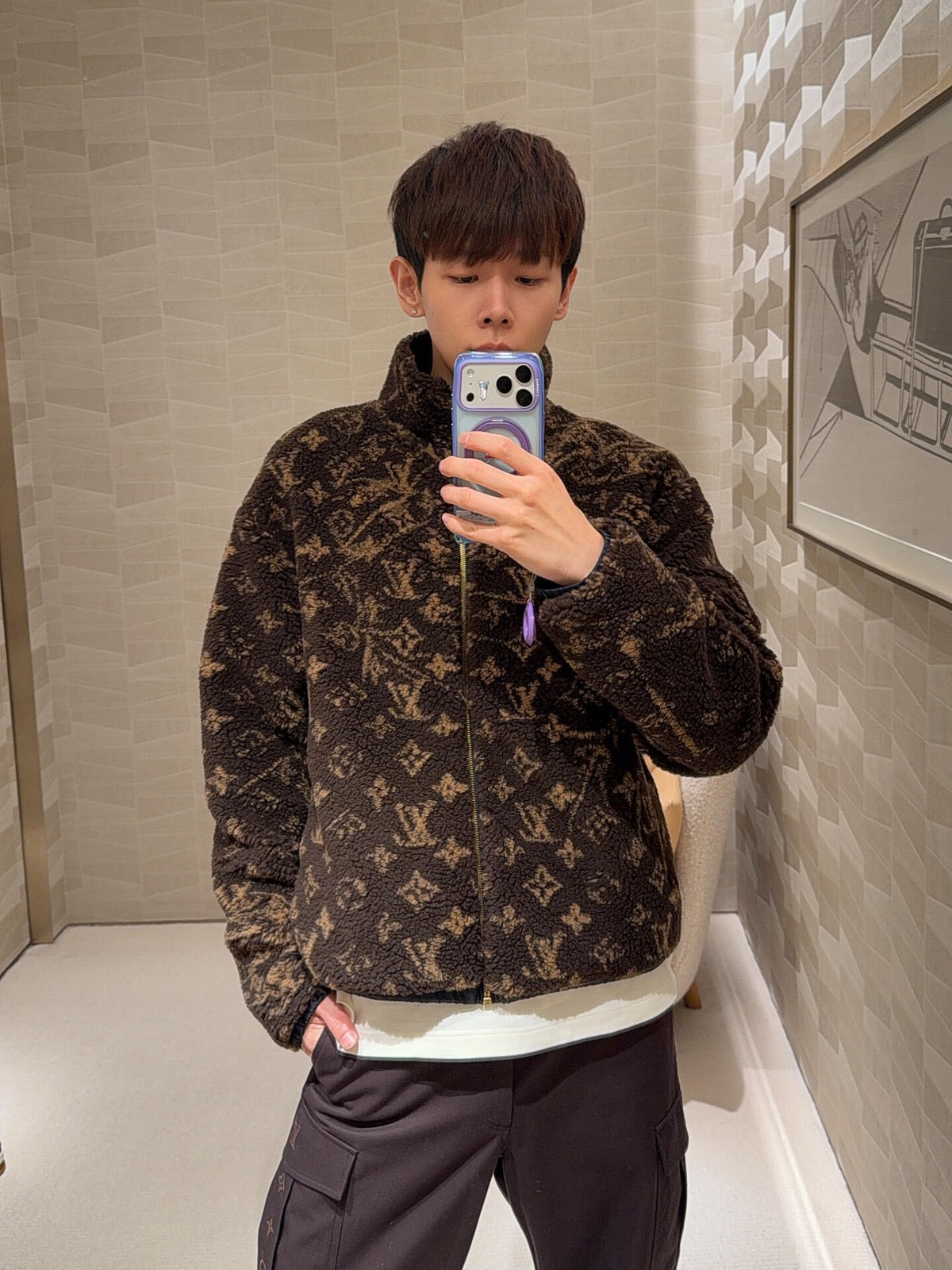 루이비통 모노그램 리버서블 플리스 블루종 1AKM2R
